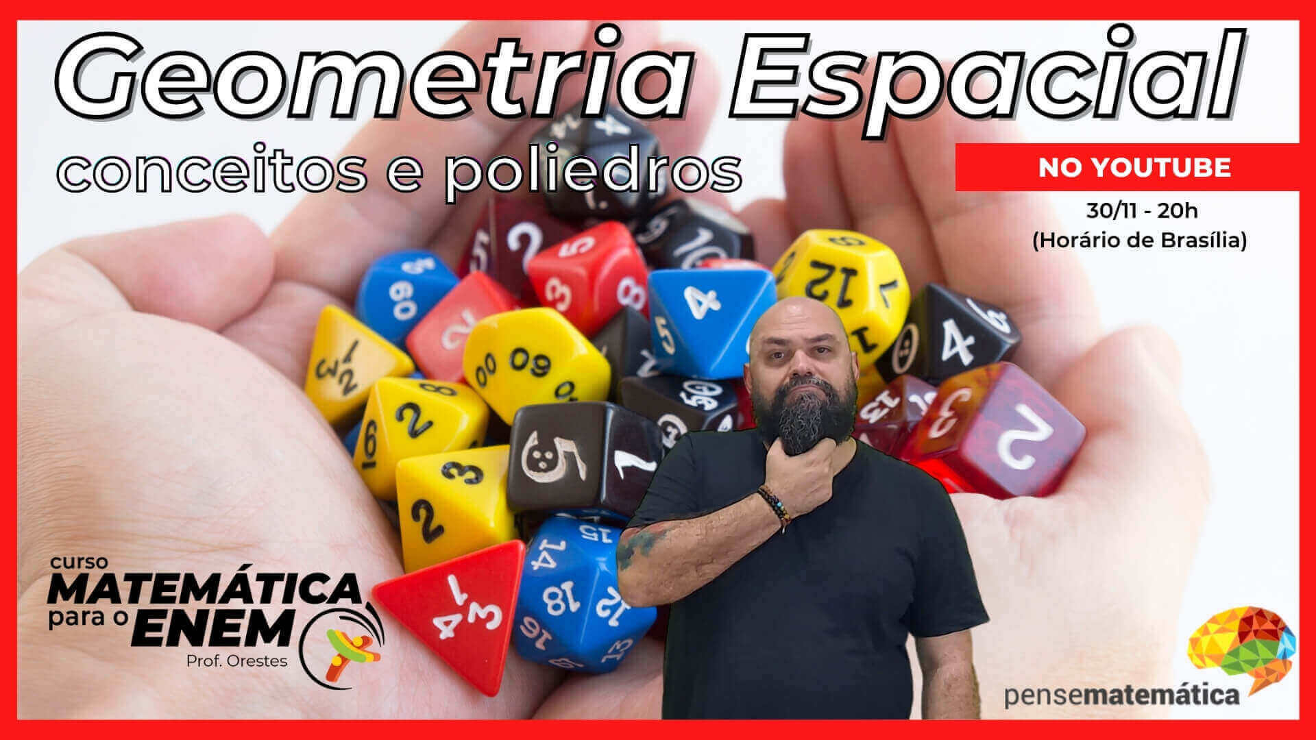 Curso Enem Matemática – Geometria Espacial: Conceitos e Poliedros – Aula 21/28