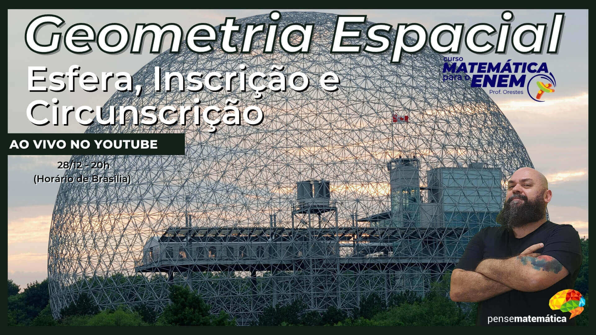 Curso Enem Matemática – Geometria Espacial: Esferas, Inscrição e Circunscrição – Aula 25/28