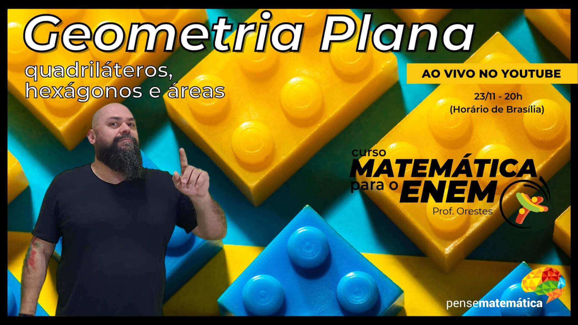 Curso Enem Matemática – Geometria Plana: quadriláteros, hexágonos e áreas – Aula 20/28