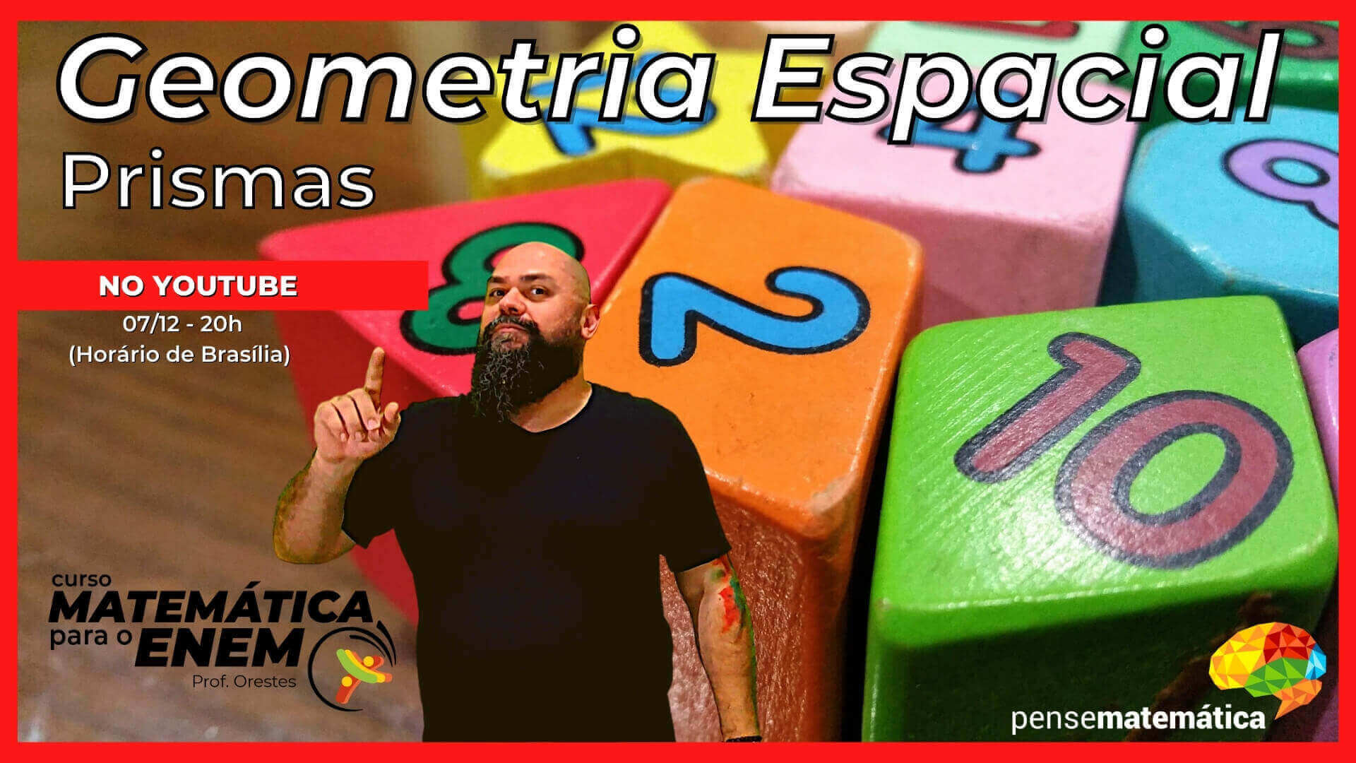 Curso de Matemática Enem – Geometria Espacial: Prismas –  Aula 22/28